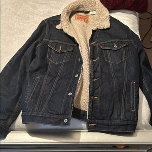 Levi's Black Sherpa Lined Denim Jacket